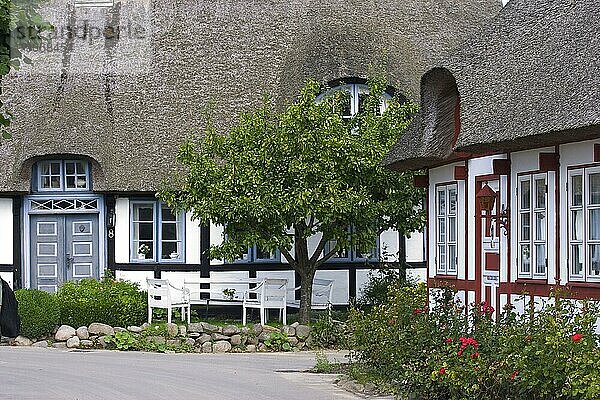 Historische Gebäude in Nordby  Insel Samsö  Kattegat  Dänemark  Europa