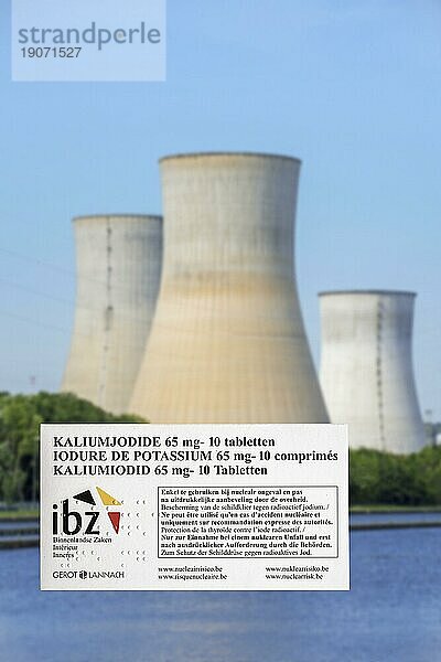Das Kernkraftwerk Tihange und Jodidtabletten zum Schutz der belgischen Bevölkerung vor radioaktivem Niederschlag im Falle eines Unfalls oder Lecks in Belgien