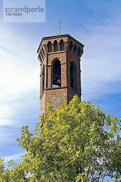 Glockenturm  Abbazia di San Salvatore e Lorenzo  Badia a Settimo  Provinz Florenz  Toskana  Italien  Europa