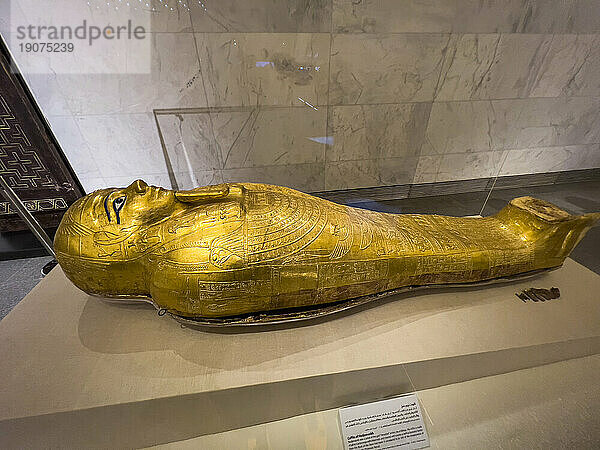 Coffin of Nedjemankh on display at the Egyptian Museum  Cairo  Egypt  North Africa  Africa