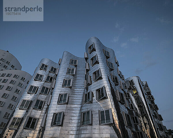 Gehry Bauten  architect Zaha Hadid  Medienhafen  Dusseldorf  North Rhine-Westphalia  Germany  Europe