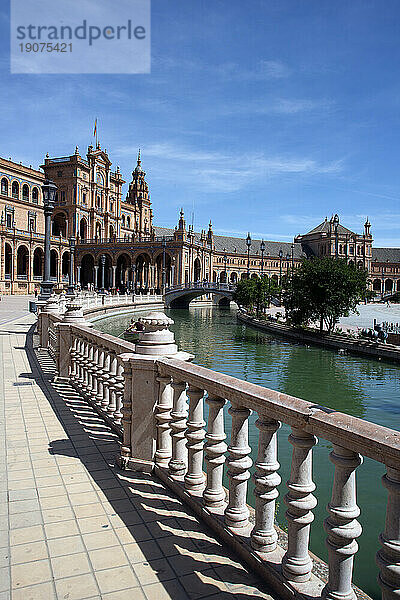 Plaza de Espana  Seville  Andalusia  Spain  Europe