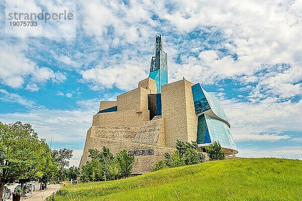 The Canadian Museum for Human Rights  opened in 2014  won awards for its architecture  Winnipeg  Manitoba  Canada  North America