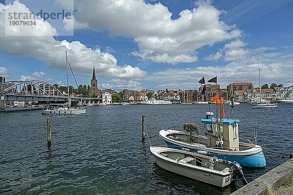 Boote  König Christian X. Brücke  Sønderborg  Syddanmark  Dänemark  Europa