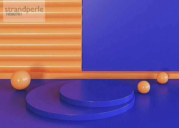 Geometrische Formen Hintergrund blau orange Töne