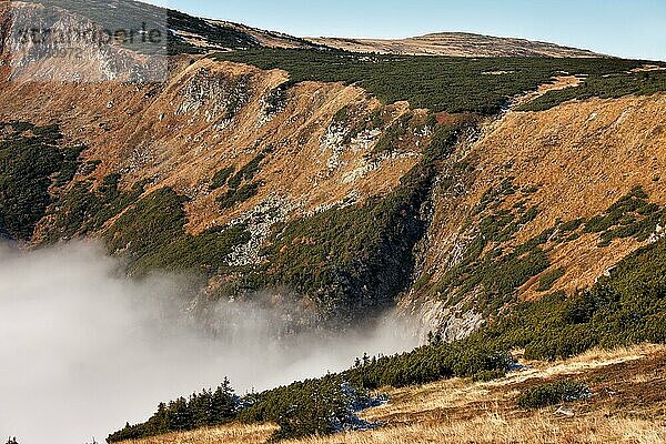 Landschaft des Riesengebirges  Sudeten  Polen  Europa