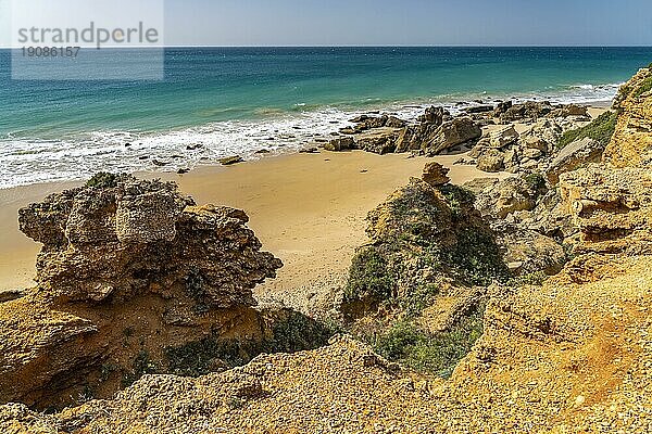 Die Strandbuchten Calas de Roche bei Conil de la Frontera  Costa de la Luz  Andalusien  Spanien  Europa