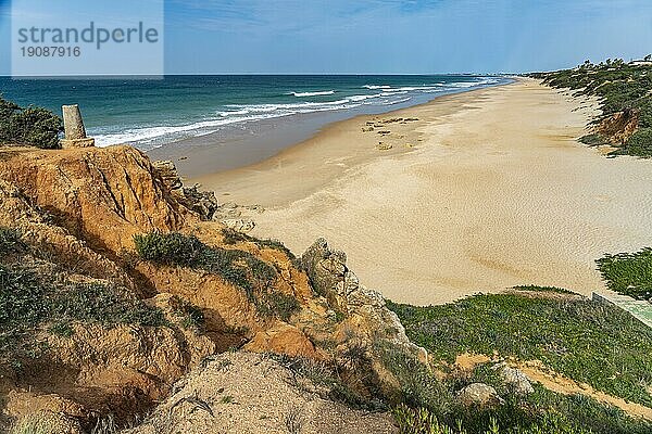 Die Strandbuchten Calas de Roche bei Conil de la Frontera  Costa de la Luz  Andalusien  Spanien  Europa