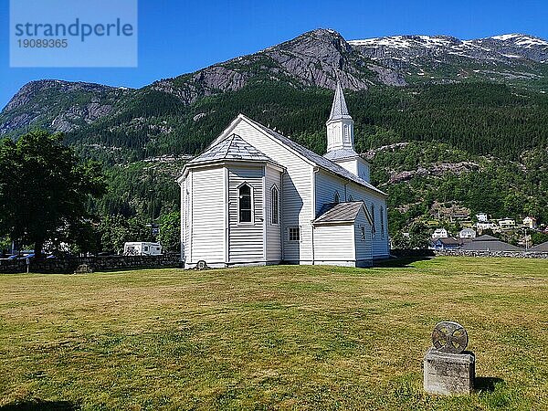 Kirche in Odda  Vestland  Norwegen  Europa