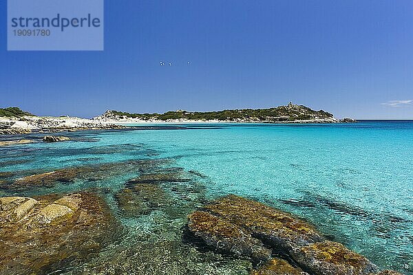 Der Starnd von Punta Molentis  Villasimius  Sarrabus  Provinz Cagliari  Sardinien  Italien  Europa The beach of Punta Molentis  Province of Cagliari  Sardinia  Italy  Europe  Europa