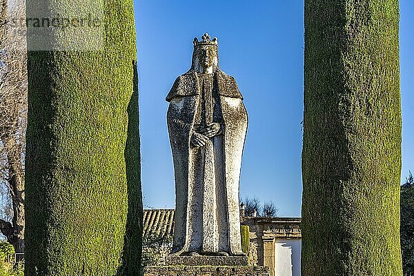 Promenade der Könige  Alcázar de los Reyes Cristianos in Cordoba  Andalusien  Spanien  Europa