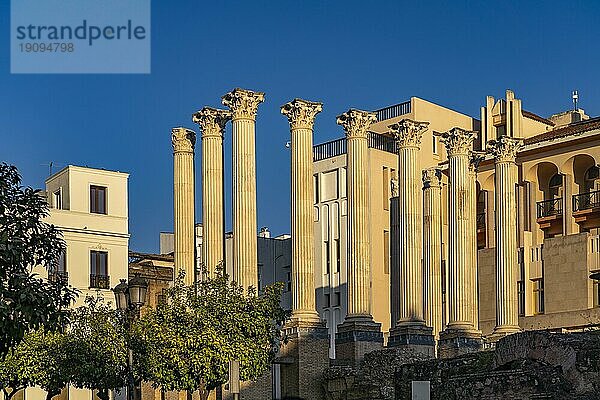 Ruinen eines römischen Tempels Templo Romano  Cordoba  Andalusien  Spanien  Europa