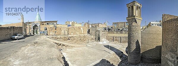 Panorama eines traditionellen Wohnhauses in der Stadt Kashan im Iran