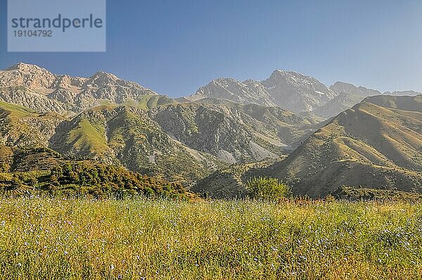 Landschaftlich reizvolle Gipfel im Tien Shan Gebirge in Kirgisistan