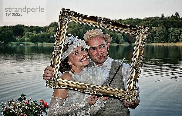 Hochzeitsportrait im 20er Jahre Stil