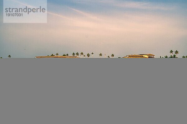 Traditionelle Hausboote aus Holz in der Region Alleppey in Indien