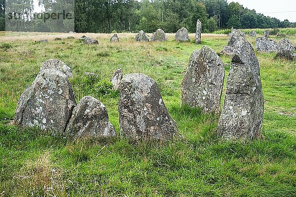 Skandinaviens größtes Gräberfeld aus der späten Eisenzeit  400 bis 900 n. Chr.  in Vätteryd  Gemeinde Hässleholm  Schonen  Schweden  Skandinavien  Europa