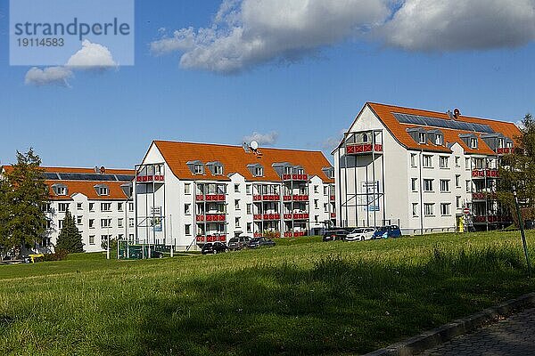 Großweitzschen ist eine Großgemeinde im Norden des Landkreises Mittelsachsen  Freistaat Sachsen. Wohnhäuser