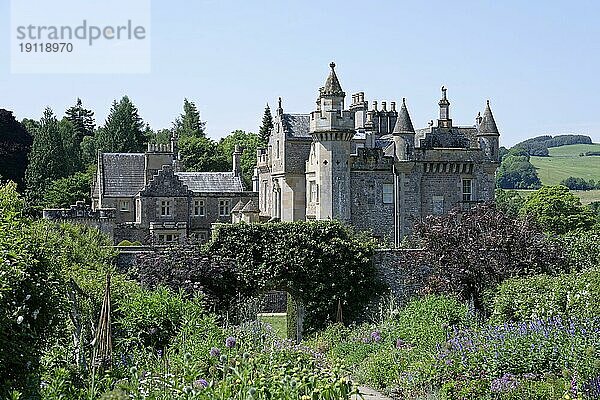 The Walles Gardens  Abbotsford House  Melrose  Scotland  Großbritannien  Europa