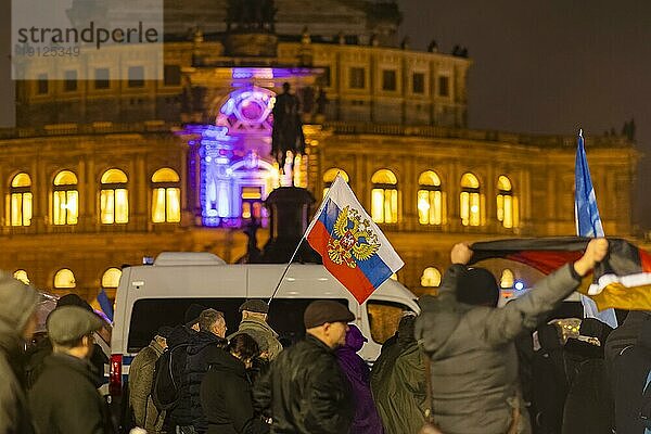 Demo rechter Kräfte in Dresden