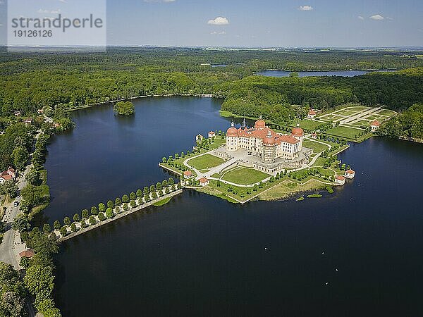 Barockschloss Moritzburg im Frühling