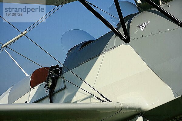 Detailaufnahme eines Leichtflugzeuges  frontal diagonal