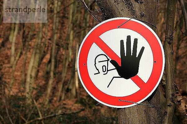 Symbolisches Warnschild