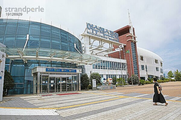 Bahnhof Yeosu Expo Station  Yeosu  Provinz Jeollanam-do  Südkorea  Asien