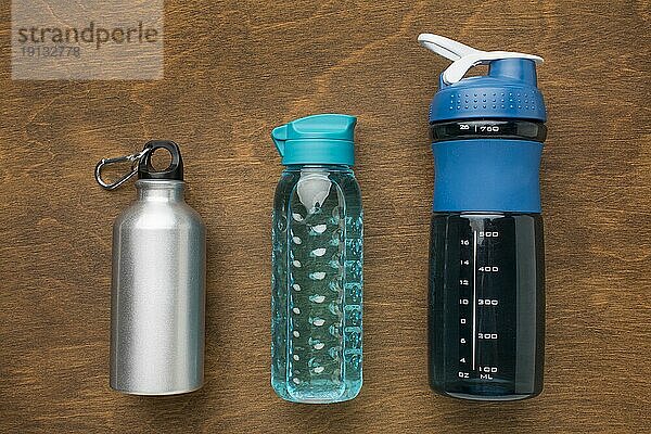 Thermos Fitnessflaschen Wasser Draufsicht