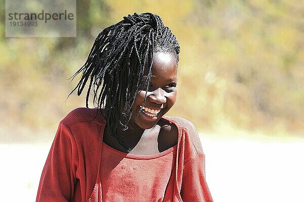 Lachendes Mädchen  Botswana  Afrika