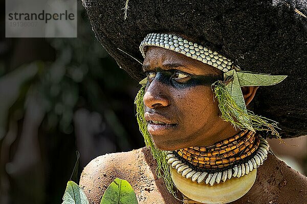 Tänzer in Kriegsbemalung  Sing Sing  Festival  Mount Hagen  Papua Neu-Guinea