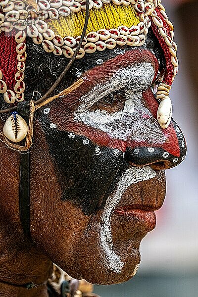 Tänzer in Kriegsbemalung  Yam-Erntedank-Festival in MAPRIK  Papua Neu-Guinea