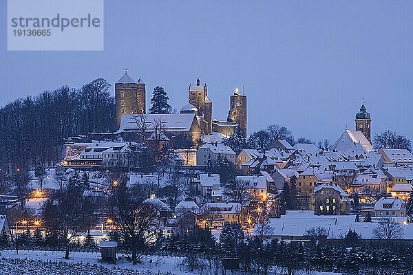 Burg Stolpen im Landkreis Sächsische Schweiz  im Winter