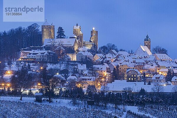 Burg Stolpen im Landkreis Sächsische Schweiz  im Winter