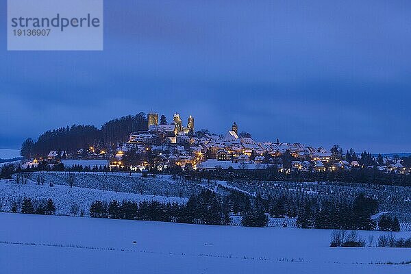 Burg Stolpen im Landkreis Sächsische Schweiz  im Winter