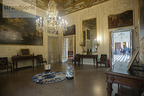 Europe. Italy  Liguria  Genoa. Royal Palace  Palazzo Reale or Palazzo Stefano Balbi UNESCO site. lounge of time
