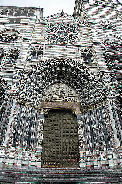 Metropolitan Cathedral Of San Lorenzo Roman Catholic Cathedral In Genoa  Italy  Europe