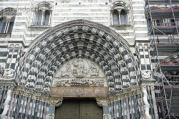 Metropolitankathedrale von San Lorenzo  römisch-katholische Kathedrale in Genua  Italien  Europa