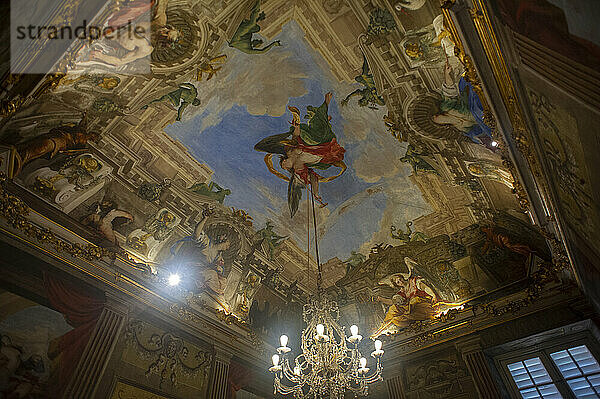 Europa. Italien  Ligurien  Genua. Königspalast  Palazzo Reale oder Palazzo Stefano Balbi UNESCO-Weltkulturerbe. Vorzimmer des Herzogs von Genua