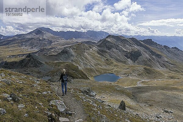 Bergpanorama  Großglocknergebiet  Wanderung  Wanderer  Salzburg  Kärnten