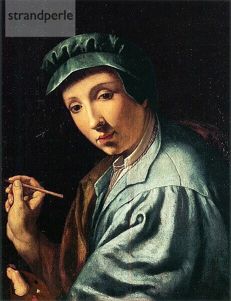 Selbstporträt  Alessandro Allori (31. Mai 1535 bis 22. September 1607) war ein italienischer Maler des Manierismus  digital restaurierte Reproduktion von einer Vorlage aus der damaligen Zeit