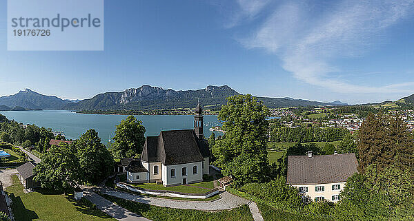 Austria  Upper Austria  Mondsee  Church of Mariahilf in summer