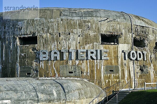 Museum Atlantikwall mit Bunker Batterie Todt aus dem Zweiten Weltkrieg  Audinghen  Côte d'Opale  Frankreich  Europa