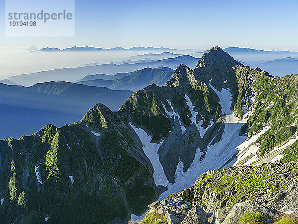 Schöne Aussicht auf den Berg Fuji  Präfektur Nagano  Japan