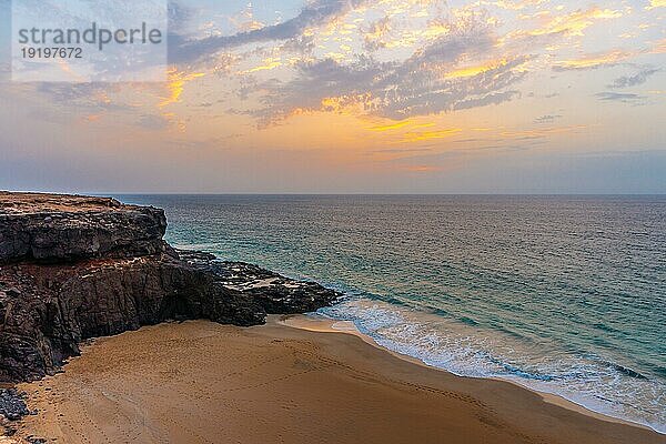 West Coast Photo Point in der Stadt El Cotillo im Norden der Insel Fuerteventura  Kanarische Inseln. Spanien