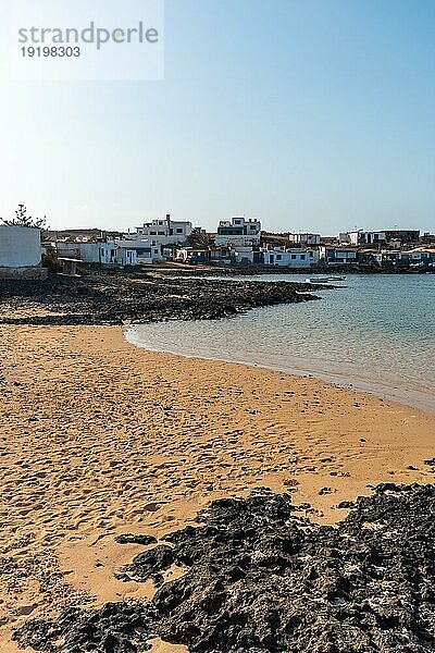 Fischerdorf Majanicho  nördlich der Insel Fuerteventura  Kanarische Inseln. Spanien