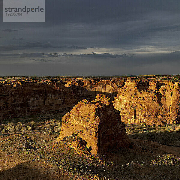 USA  Arizona  Canyon De Chelly  spätes Abendlicht im Canyon De Chelly