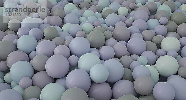 Large group of purple colored spheres