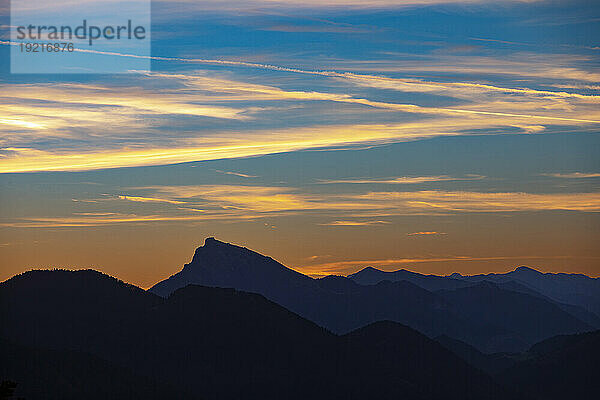 Österreich  Salzburger Land  Ebenau  Salzkammergut-Berge im Morgengrauen