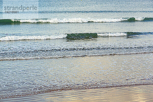 France  Les Sables d'Olonne  85  waves on the Grande Plage at low tide.